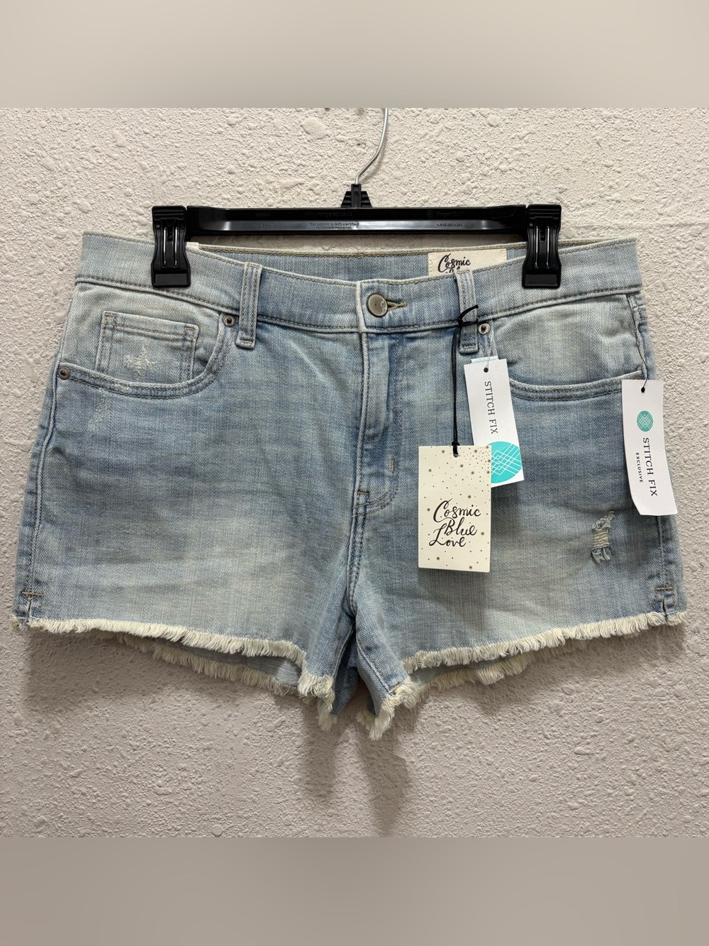 Cosmic Blue Love Eliana Fray Hem Short NWT Indigo - 10